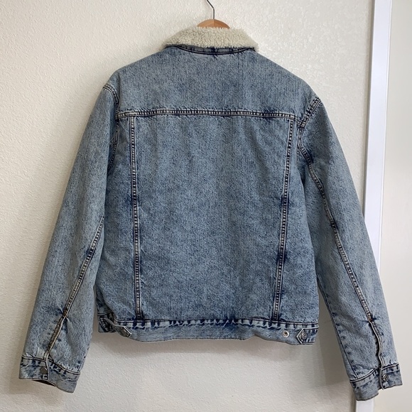 Urban Outfitters BDG Sherpa Denim Jacket Sz Medium - Picture 2 of 16